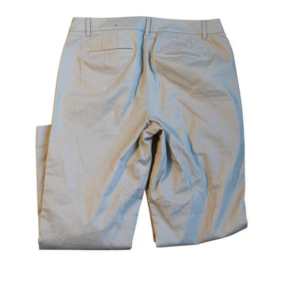 Talbots Perfect Crop Pants Beige Khaki Stretch Hook-and-Bar Closure Women Size 8 - Picture 2 of 6